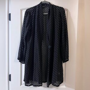La perla black polka dot retro vintage  inspired  robe